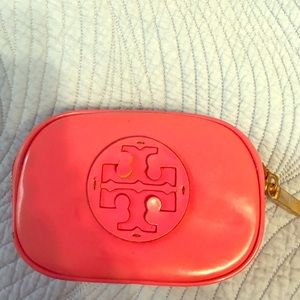 Tory Burch glossy makeup bag